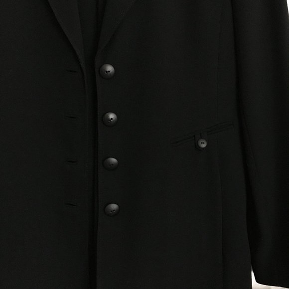 Dana Buchman Black 100% Wool Crepe Suit Jacket Coordinating Pants NWT - Picture 4 of 14